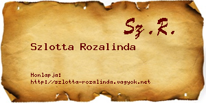 Szlotta Rozalinda névjegykártya